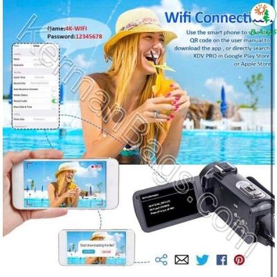 دوربین فیلم برداری مدل 4K 48MP 30FPS 18X-V4G